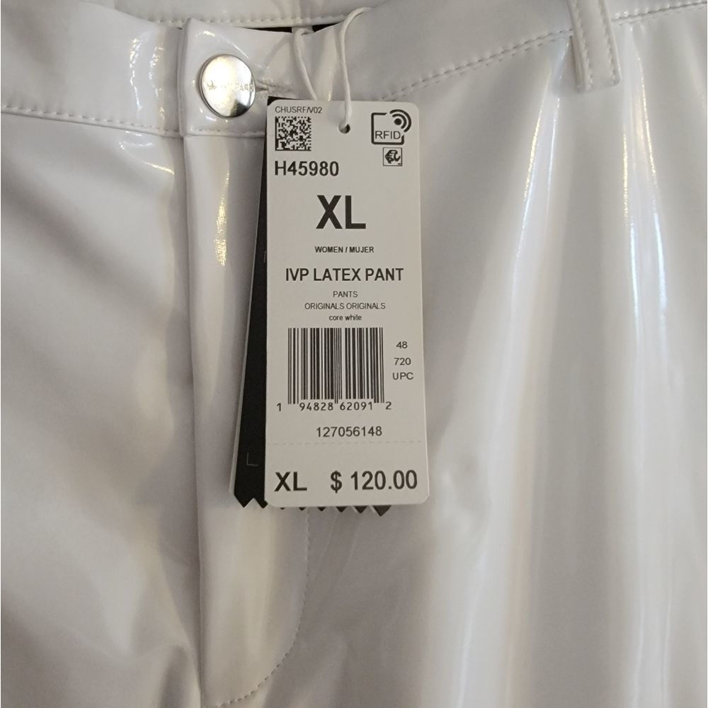 NWT ADSIDAS X IVY PARK LATEX PANTS XL WHITE - Picture 2 of 2